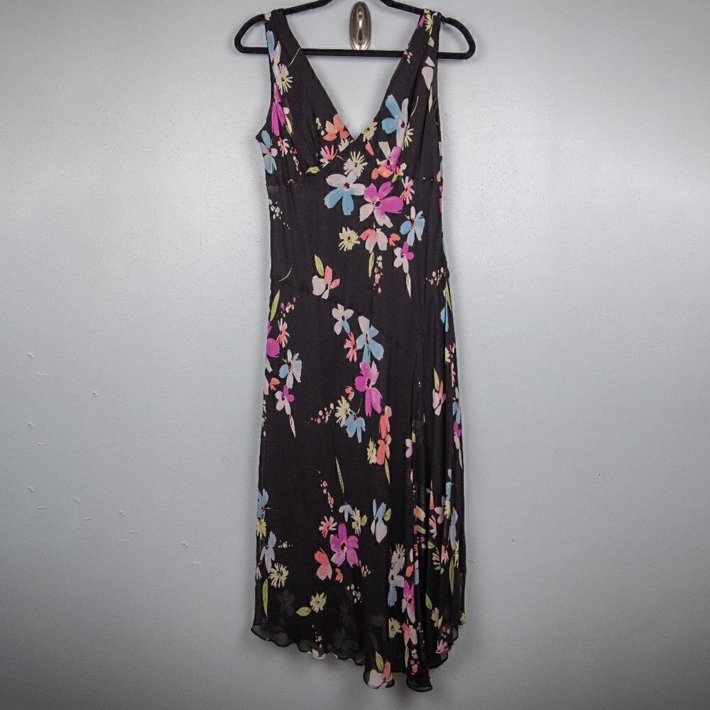 Jones Wear black floral y2k dress-12